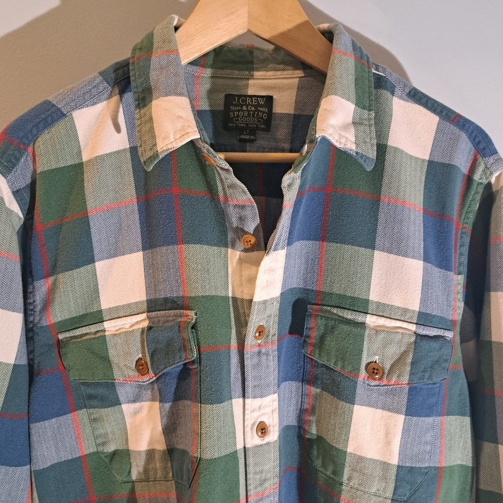 J. Crew Sporting Goods Men's Large-Tall Long Sleeve Button Down Shirt/Jacket